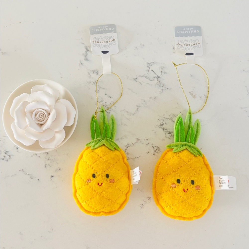 Target Wondershop Pineapple 🍍 Felt Ornaments